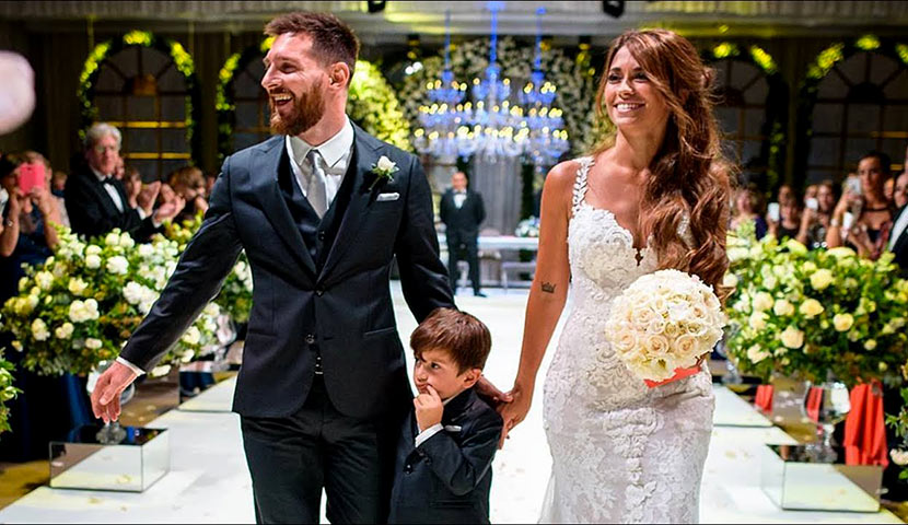 مسی و همسرش