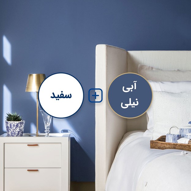 آبی نیلی و سفید